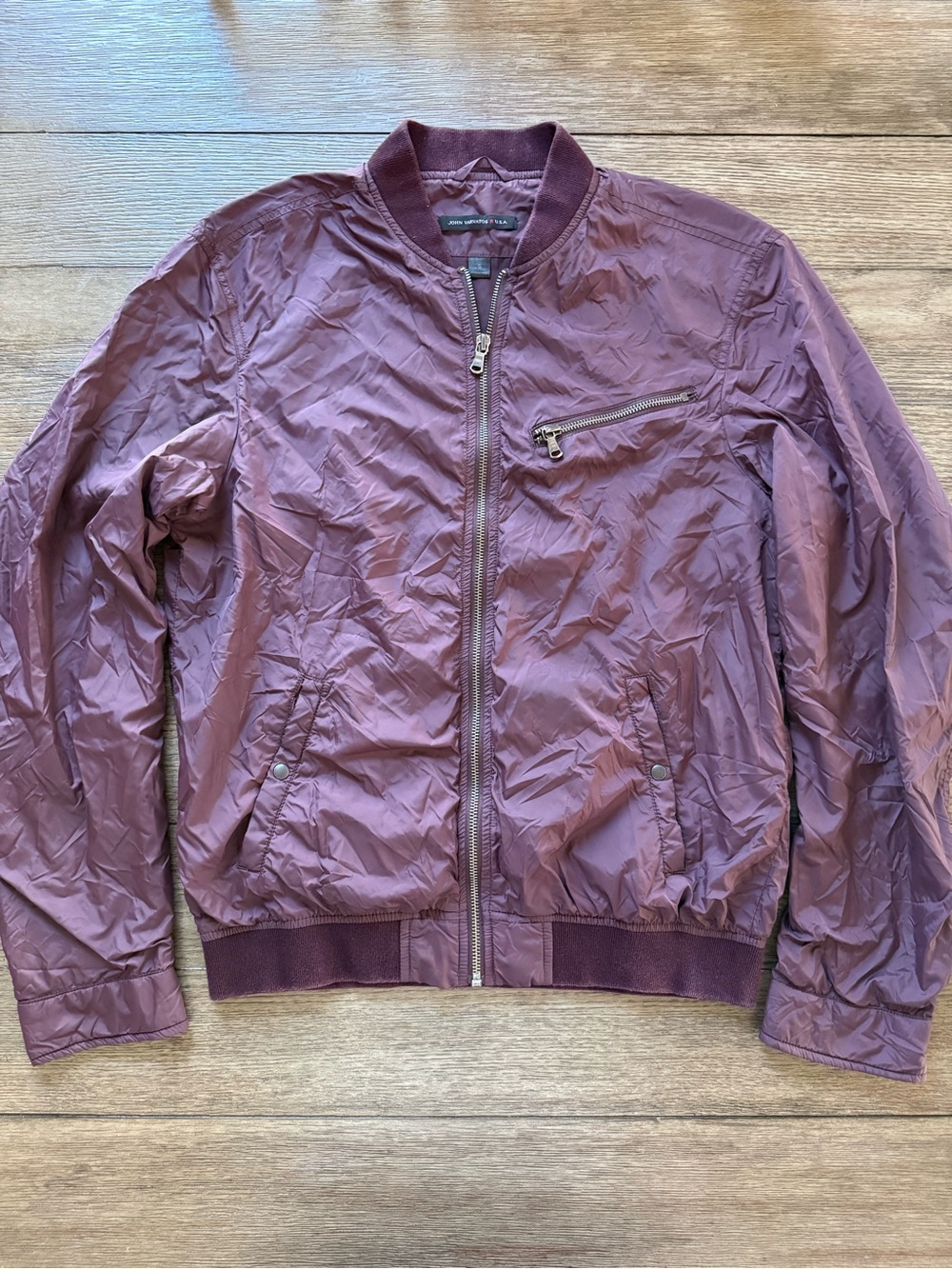 John Varvatos - Men's Lightweight Bomber Jacket - Plum